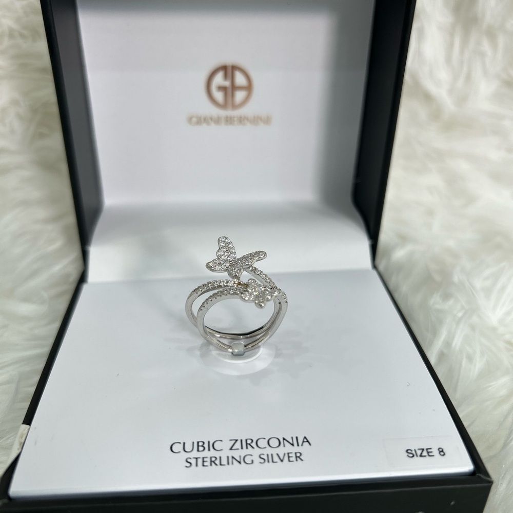 Giani Bernini Silver Cubic Zirconia Butterfly Ring